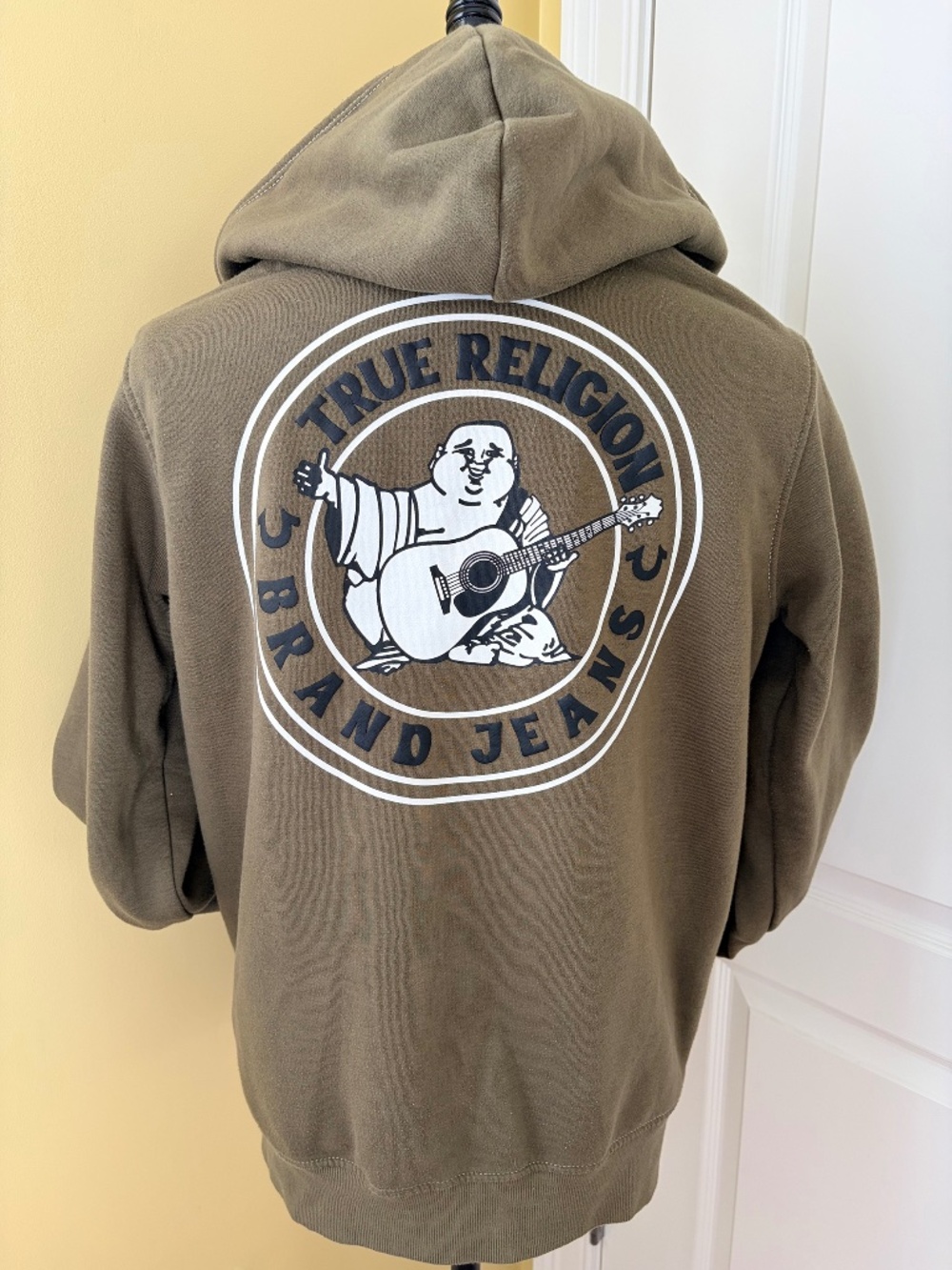 True Religion Zip Hoodie - Large - Olive Green